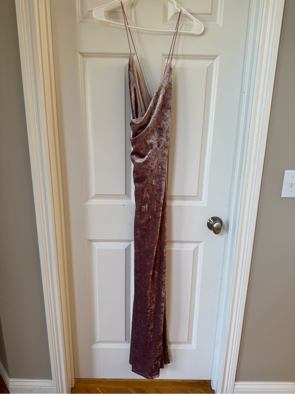 Tobi Velvet Slip Maxi Dress in Mauve
